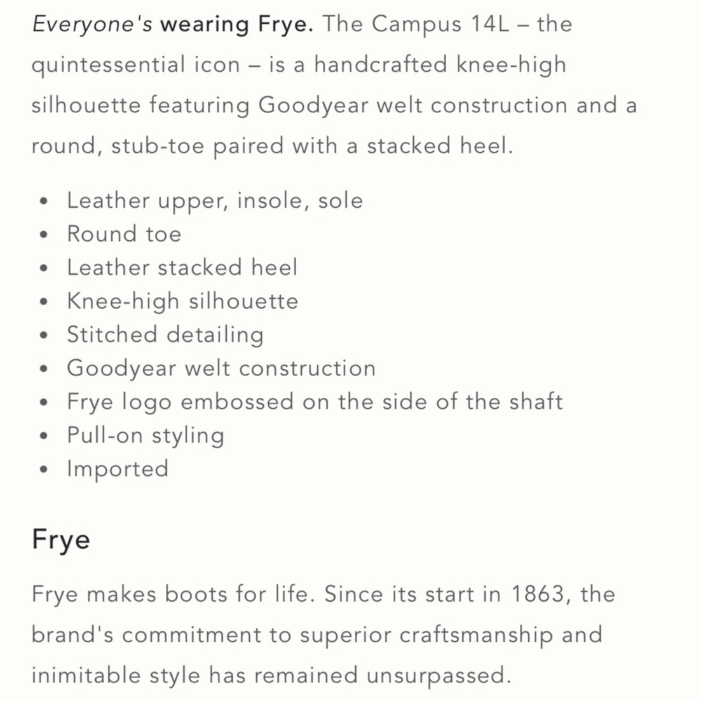 Frye Campus 14L Boots saddle Size 9 In Excellent Condition - Picture 8 of 8
